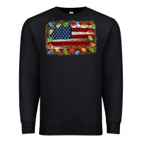 Black christmas american flag background Premium Sweatshirt - Jasminsmagicworld