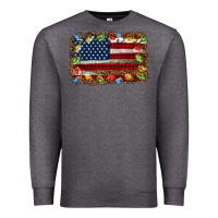 Charcoal Heather christmas american flag background Premium Sweatshirt - Jasminsmagicworld