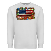 Dove Grey christmas american flag background Premium Sweatshirt - Jasminsmagicworld