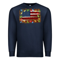 Navy christmas american flag background Premium Sweatshirt - Jasminsmagicworld