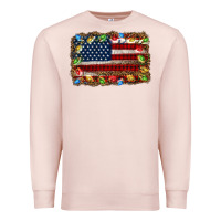 Pale Pink christmas american flag background Premium Sweatshirt - Jasminsmagicworld