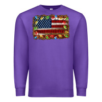 Purple christmas american flag background Premium Sweatshirt - Jasminsmagicworld