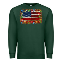 Sports Green christmas american flag background Premium Sweatshirt - Jasminsmagicworld