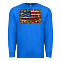 True Royal christmas american flag background Premium Sweatshirt - Jasminsmagicworld