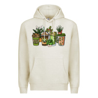 Oatmeal Heather plant lover coffee cups Premium Hoodie - NancyCooperArtShop