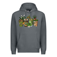 Rock plant lover coffee cups Premium Hoodie - NancyCooperArtShop