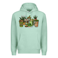 Seafoam plant lover coffee cups Premium Hoodie - NancyCooperArtShop