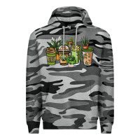 Slate Camo plant lover coffee cups Premium Hoodie - NancyCooperArtShop