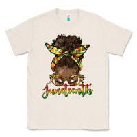 Natural juneteenth black woman messy bun Classic Tee - HRA Design Shop