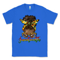 True Royal juneteenth black woman messy bun Classic Tee - HRA Design Shop