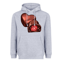 Heather Grey heart chocolate Heavyweight Hoodie - AdoDesignShop