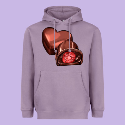 Heart Chocolate Heavyweight Hoodie Designed By Adodesignshop