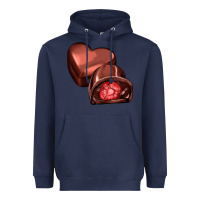 Navy heart chocolate Heavyweight Hoodie - AdoDesignShop