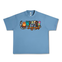 Pebble Blue campfire legend Urban Heavy Tee - Zillion Design Studio