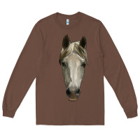 Chestnut horse head Long Sleeve Tee - RanaPortraitStore
