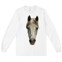 White horse head Long Sleeve Tee - RanaPortraitStore