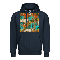 Navy western charolais cow seamless pattern Zipper Hoodie - HRA Design Shop