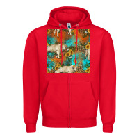 Red western charolais cow seamless pattern Zipper Hoodie - HRA Design Shop