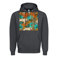 Smoke western charolais cow seamless pattern Zipper Hoodie - HRA Design Shop