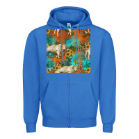 True Royal western charolais cow seamless pattern Zipper Hoodie - HRA Design Shop