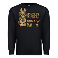 Black easter egg hunter rabbit bunny Premium Sweatshirt - BarkalooDesign