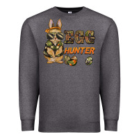 Charcoal Heather easter egg hunter rabbit bunny Premium Sweatshirt - BarkalooDesign