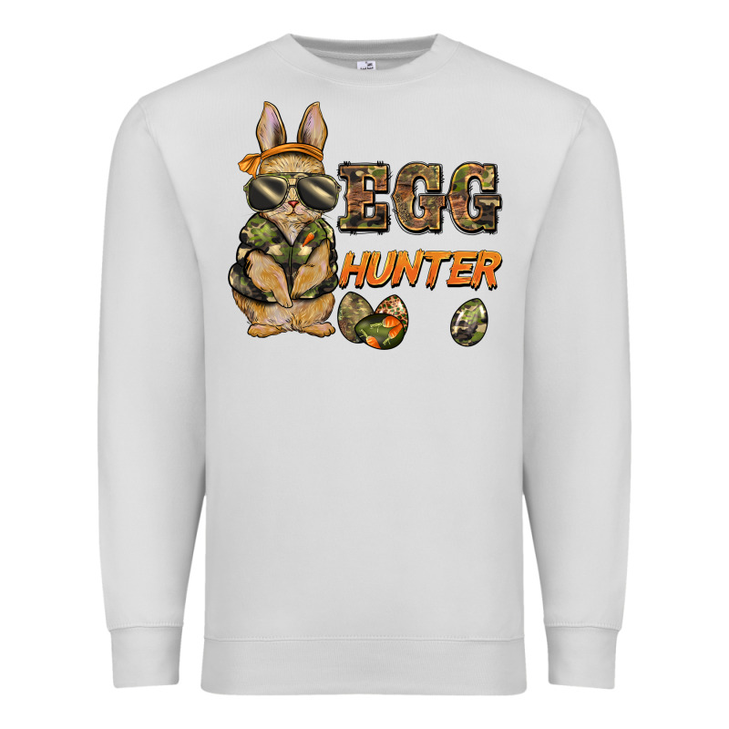 Easter Egg Hunter Rabbit Bunny Premium Sweatshirt by BarkalooDesign | Teevron