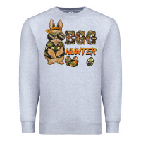 Heather Grey easter egg hunter rabbit bunny Premium Sweatshirt - BarkalooDesign