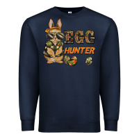 Navy easter egg hunter rabbit bunny Premium Sweatshirt - BarkalooDesign