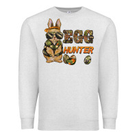 Oatmeal Heather easter egg hunter rabbit bunny Premium Sweatshirt - BarkalooDesign