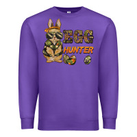Purple easter egg hunter rabbit bunny Premium Sweatshirt - BarkalooDesign