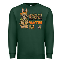 Sports Green easter egg hunter rabbit bunny Premium Sweatshirt - BarkalooDesign