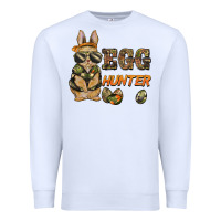 White easter egg hunter rabbit bunny Premium Sweatshirt - BarkalooDesign