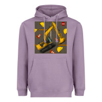 Lavender excavator seamless pattern Heavyweight Hoodie - BundleAndBundleShop