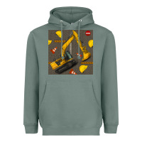 Sage excavator seamless pattern Heavyweight Hoodie - BundleAndBundleShop