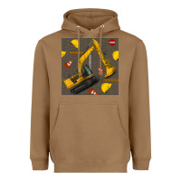 Toasted Coconut excavator seamless pattern Heavyweight Hoodie - BundleAndBundleShop