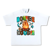 White bonfire Urban Heavy Tee - Zillion Design Studio