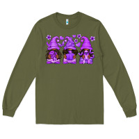 Army Green Domestic Violence Warrior Afro Gnomes Long Sleeve Tee - texasbilliewilder