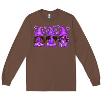 Chestnut Domestic Violence Warrior Afro Gnomes Long Sleeve Tee - texasbilliewilder