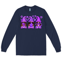 Navy Domestic Violence Warrior Afro Gnomes Long Sleeve Tee - texasbilliewilder