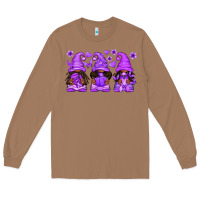 Toasted Coconut Domestic Violence Warrior Afro Gnomes Long Sleeve Tee - texasbilliewilder