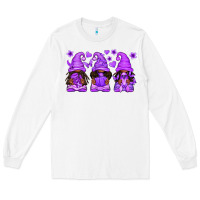 White Domestic Violence Warrior Afro Gnomes Long Sleeve Tee - texasbilliewilder