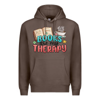 Coffee books are my therapy Premium Hoodie - MaliasSmallBusiness