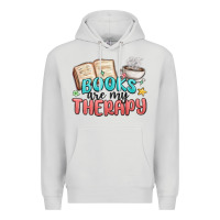Books Are My Therapy Premium Hoodie | Teevron