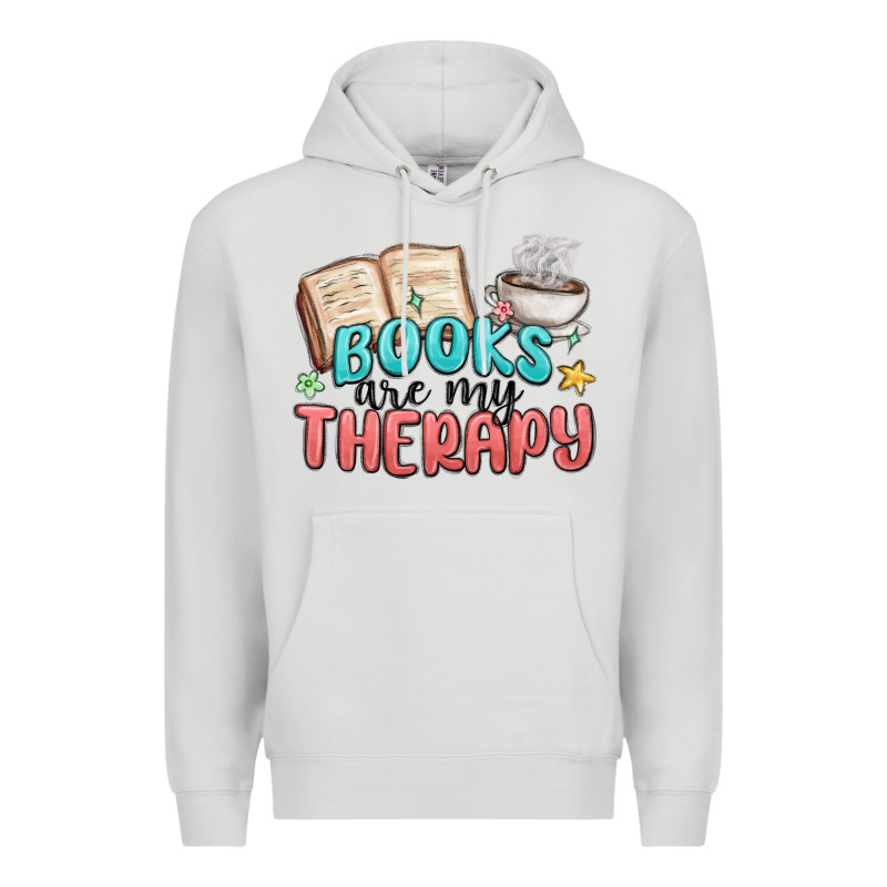 Books Are My Therapy Premium Hoodie by MaliasSmallBusiness | Teevron