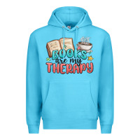 Ocean Blue books are my therapy Premium Hoodie - MaliasSmallBusiness