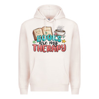 Pale Pink books are my therapy Premium Hoodie - MaliasSmallBusiness