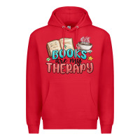 Red books are my therapy Premium Hoodie - MaliasSmallBusiness