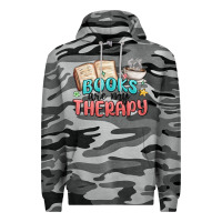 Slate Camo books are my therapy Premium Hoodie - MaliasSmallBusiness
