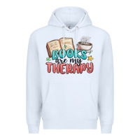 White books are my therapy Premium Hoodie - MaliasSmallBusiness